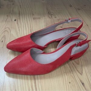 Naturalizer Red Slingback Flats